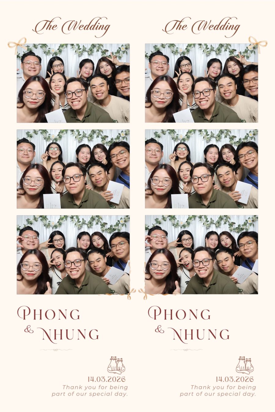 Chupbox Wedding photobooth for Phong & Nhung at Luxury Palace