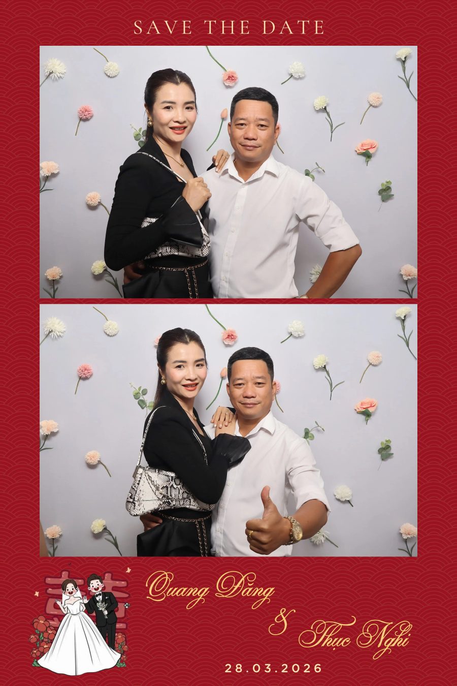 Chupbox Wedding Photobooth for Dang & Nghi at Queen Plaza Ky Hoa