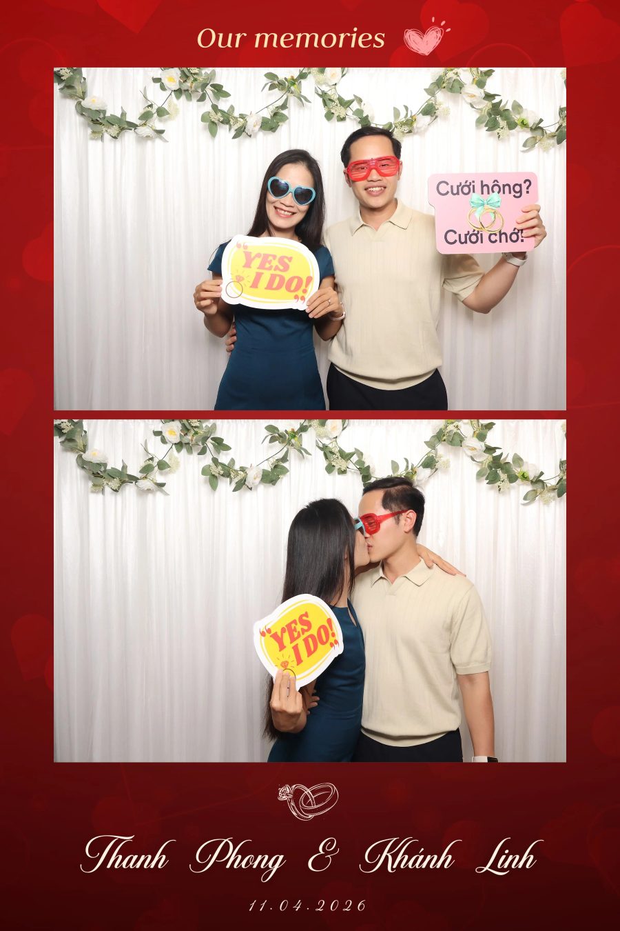 Chupbox Photobooth for Phong & Linh Wedding at Luxury Palace