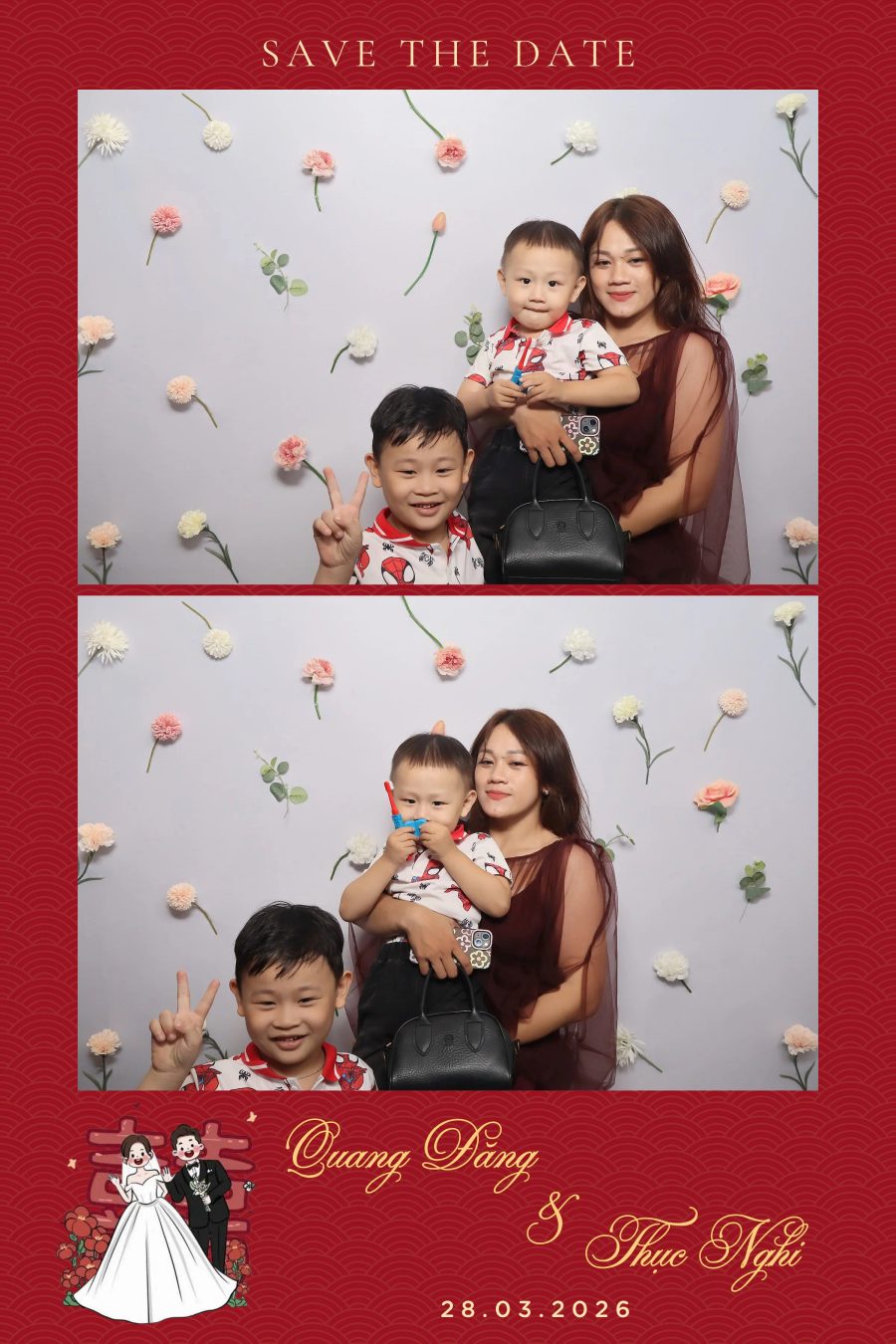 Chupbox Wedding Photobooth for Dang & Nghi at Queen Plaza Ky Hoa