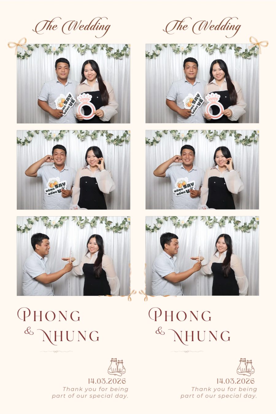 Chupbox Wedding photobooth for Phong & Nhung at Luxury Palace