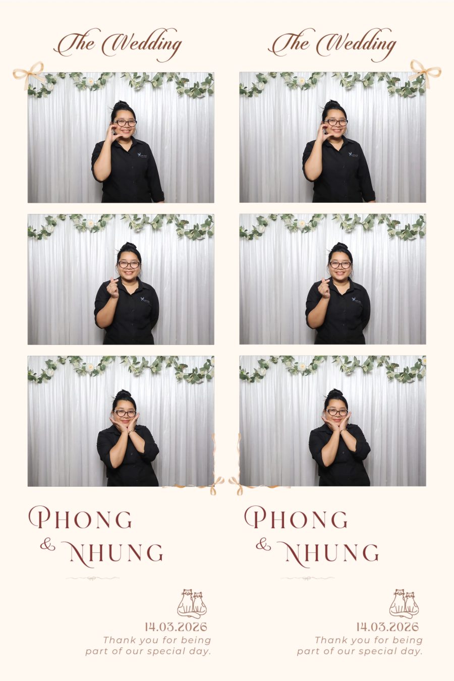Chupbox Wedding photobooth for Phong & Nhung at Luxury Palace