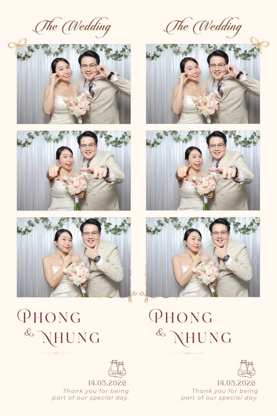 Chupbox Wedding photobooth for Phong & Nhung at Luxury Palace