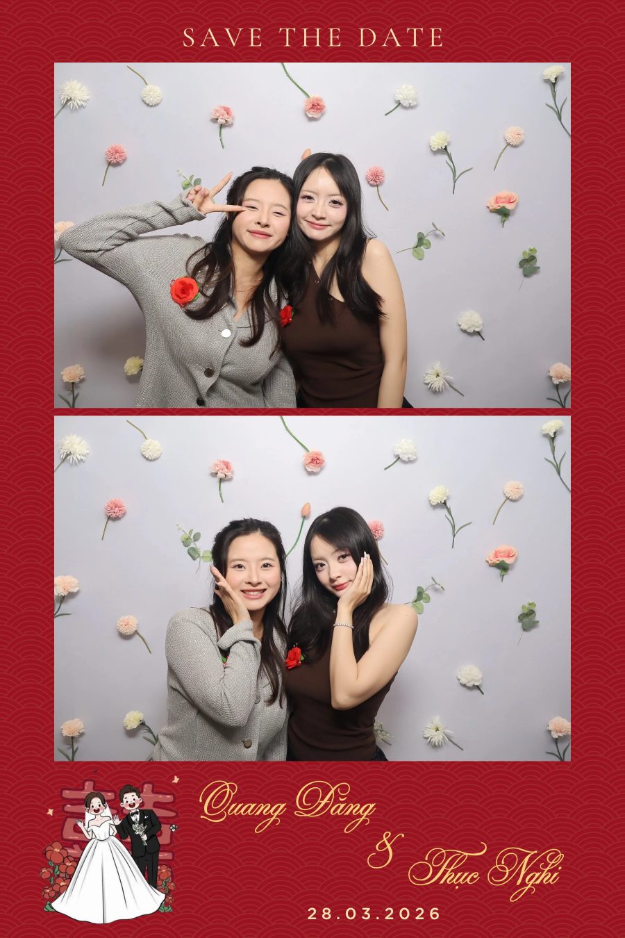 Chupbox Wedding Photobooth for Dang & Nghi at Queen Plaza Ky Hoa