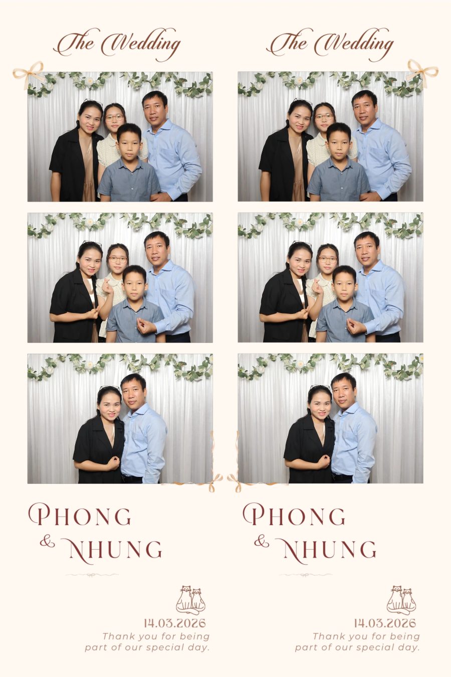 Chupbox Wedding photobooth for Phong & Nhung at Luxury Palace