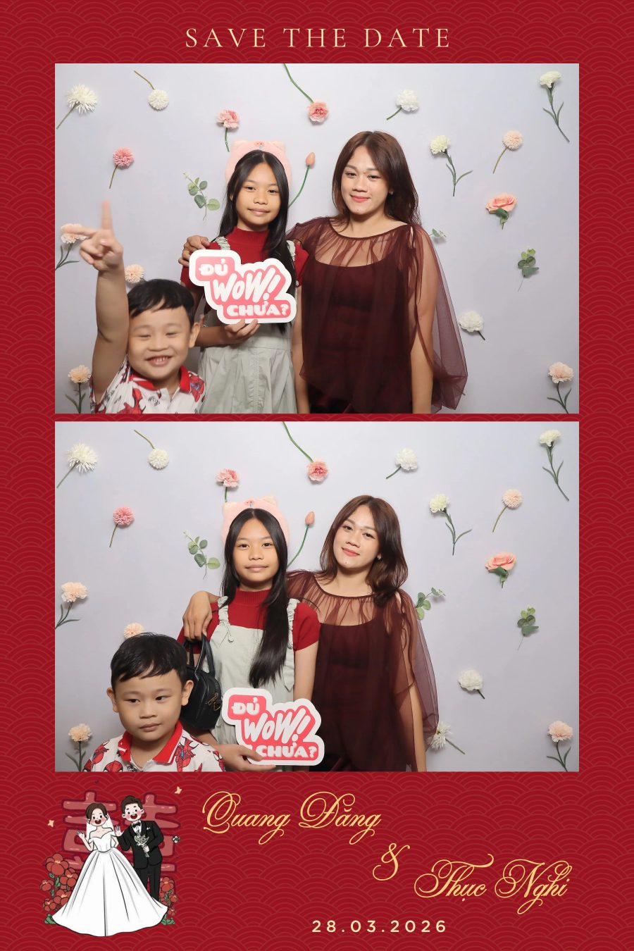 Chupbox Wedding Photobooth for Dang & Nghi at Queen Plaza Ky Hoa