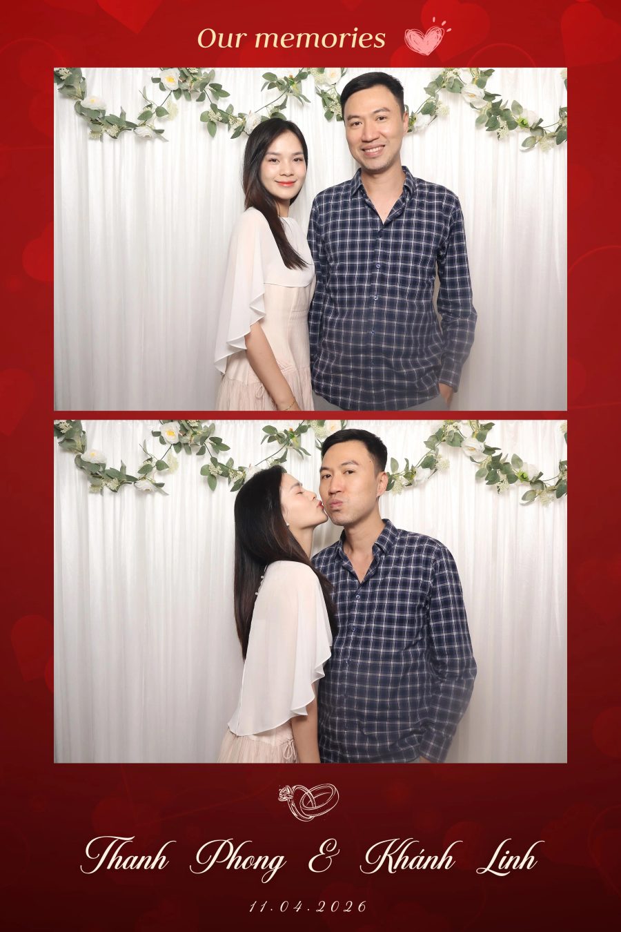 Chupbox Photobooth for Phong & Linh Wedding at Luxury Palace