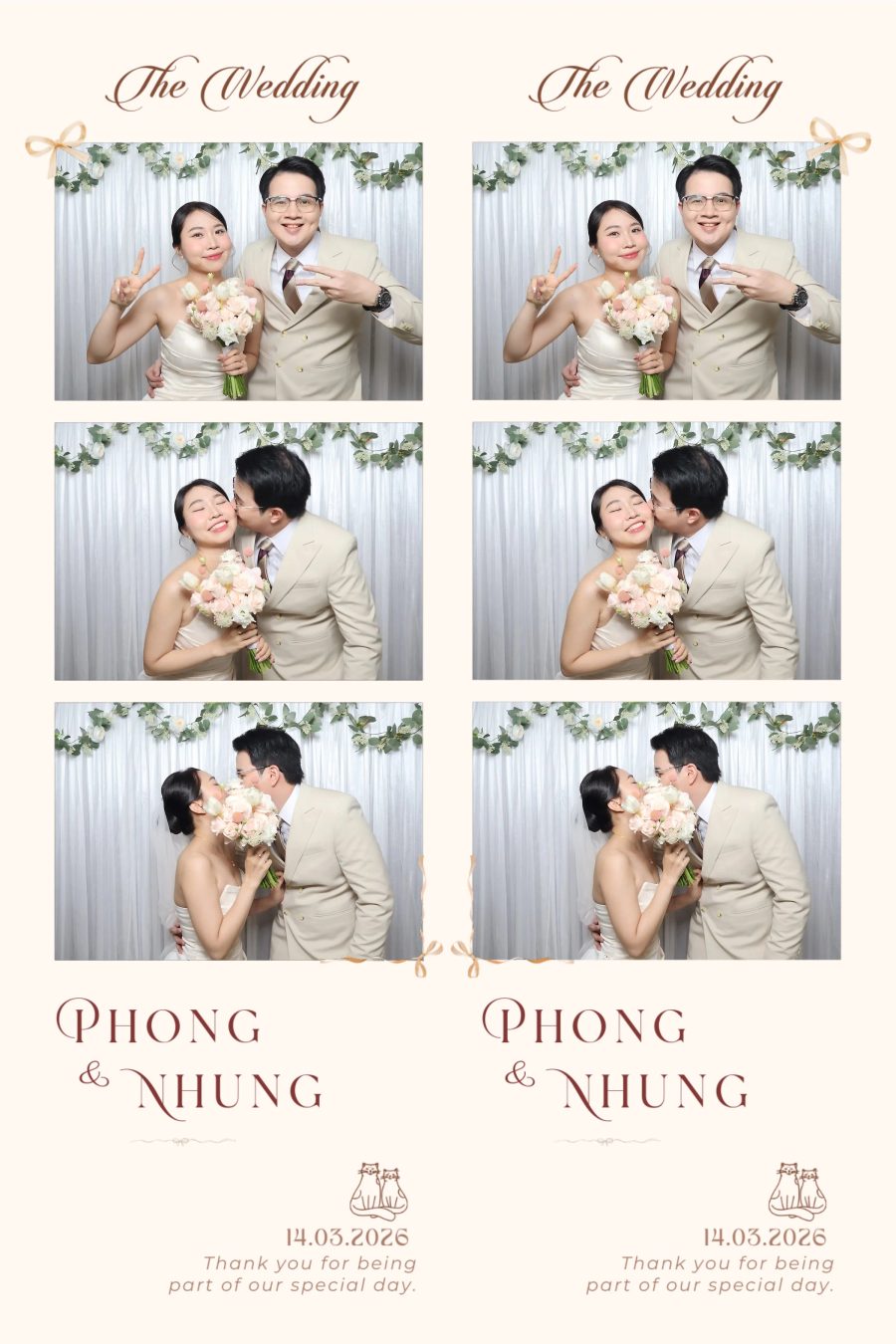 Chupbox Wedding photobooth for Phong & Nhung at Luxury Palace