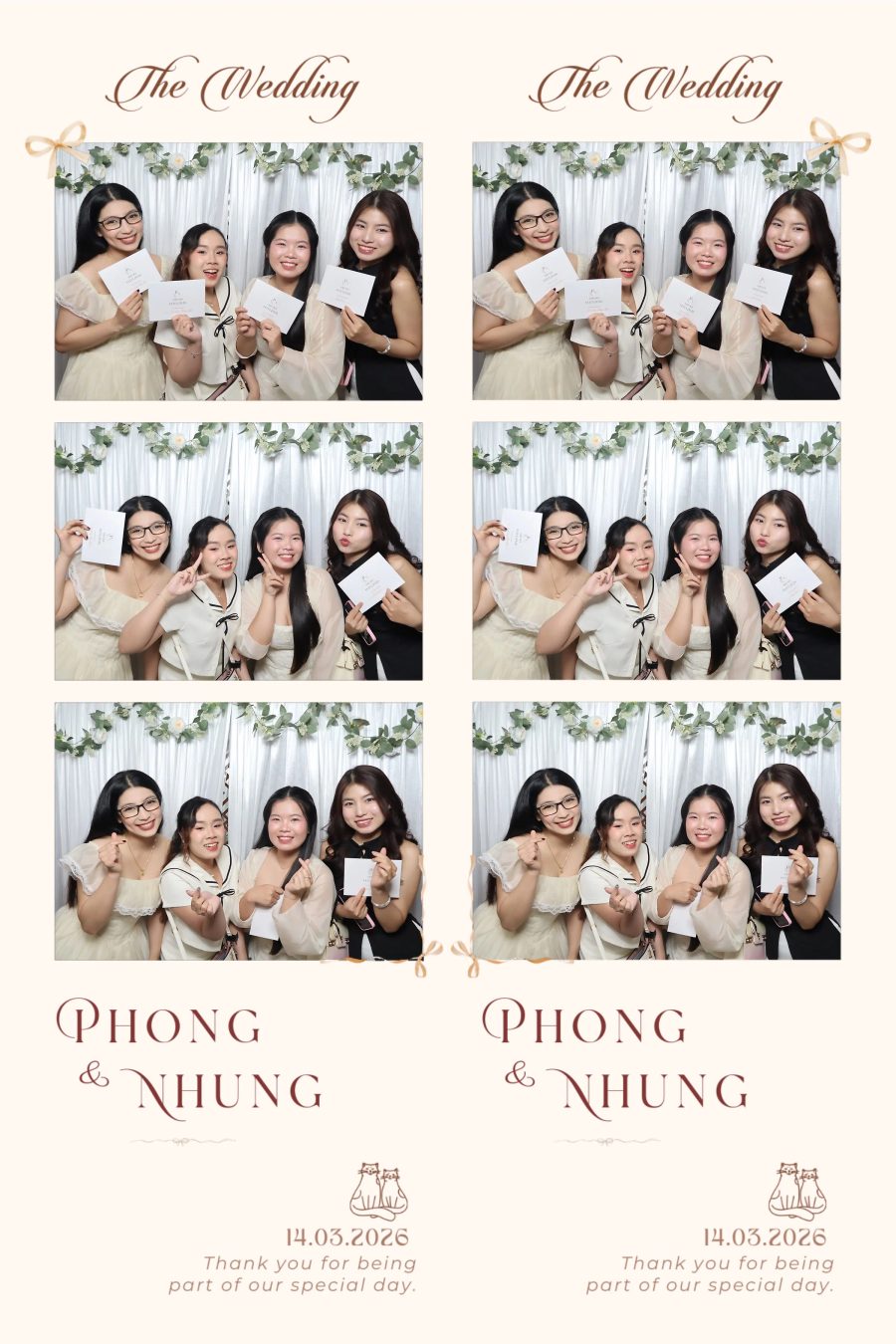 Chupbox Wedding photobooth for Phong & Nhung at Luxury Palace