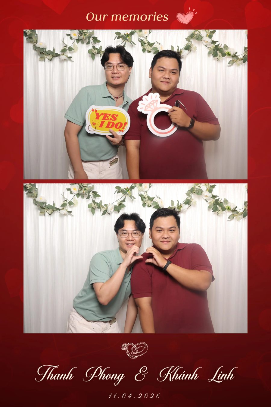 Chupbox Photobooth for Phong & Linh Wedding at Luxury Palace