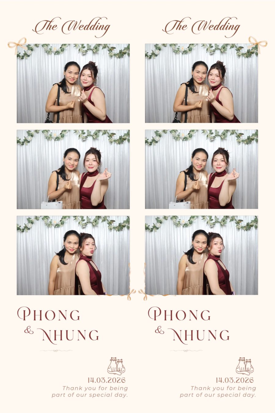 Chupbox Wedding photobooth for Phong & Nhung at Luxury Palace