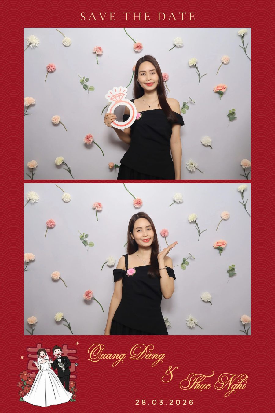 Chupbox Wedding Photobooth for Dang & Nghi at Queen Plaza Ky Hoa