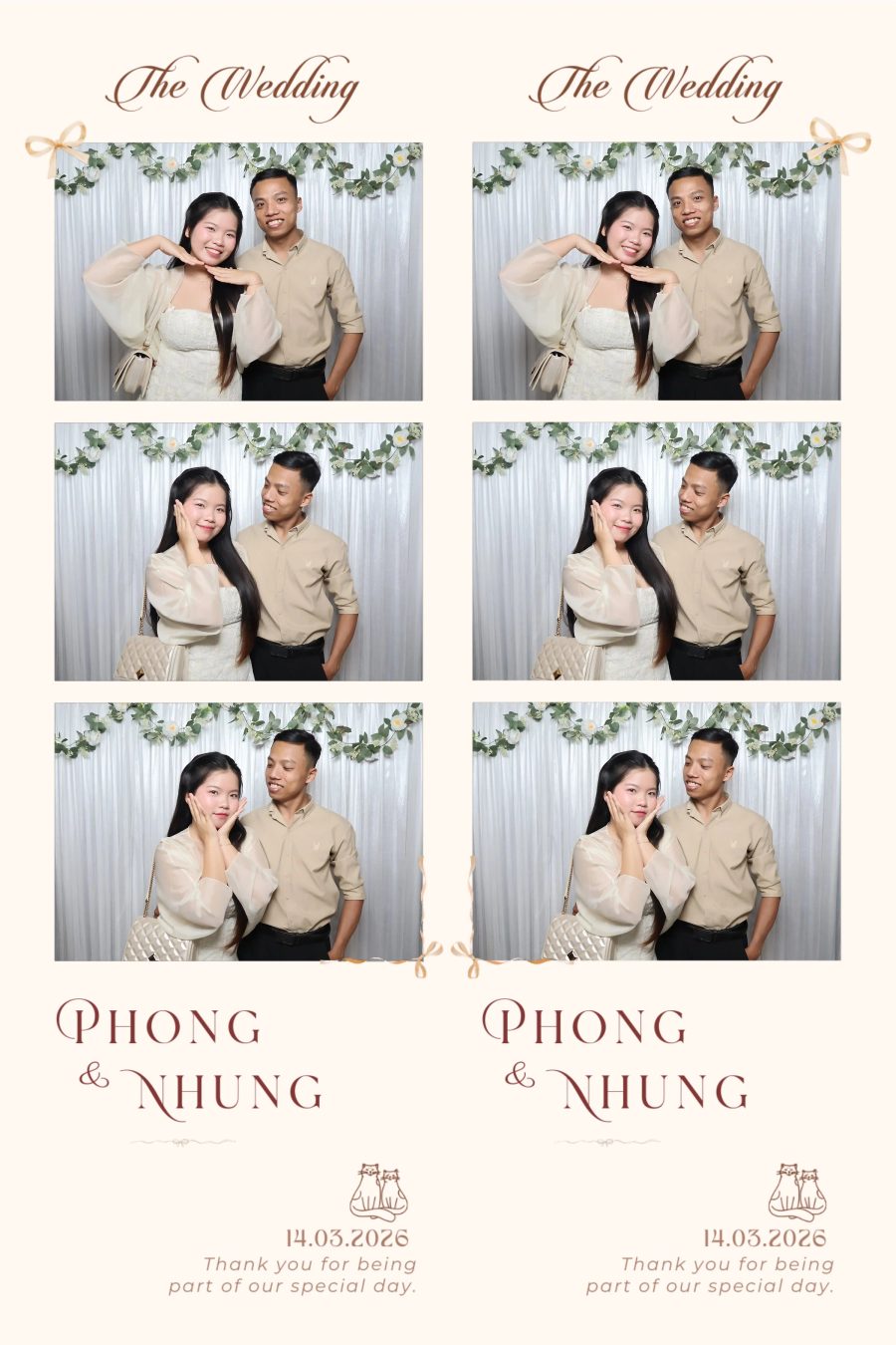 Chupbox Wedding photobooth for Phong & Nhung at Luxury Palace