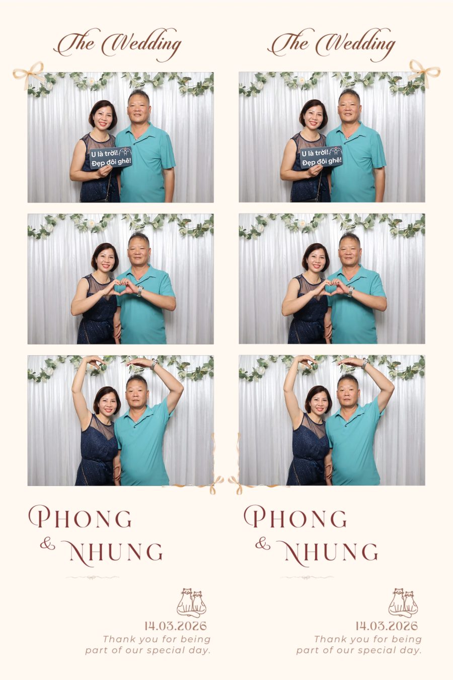 Chupbox Wedding photobooth for Phong & Nhung at Luxury Palace