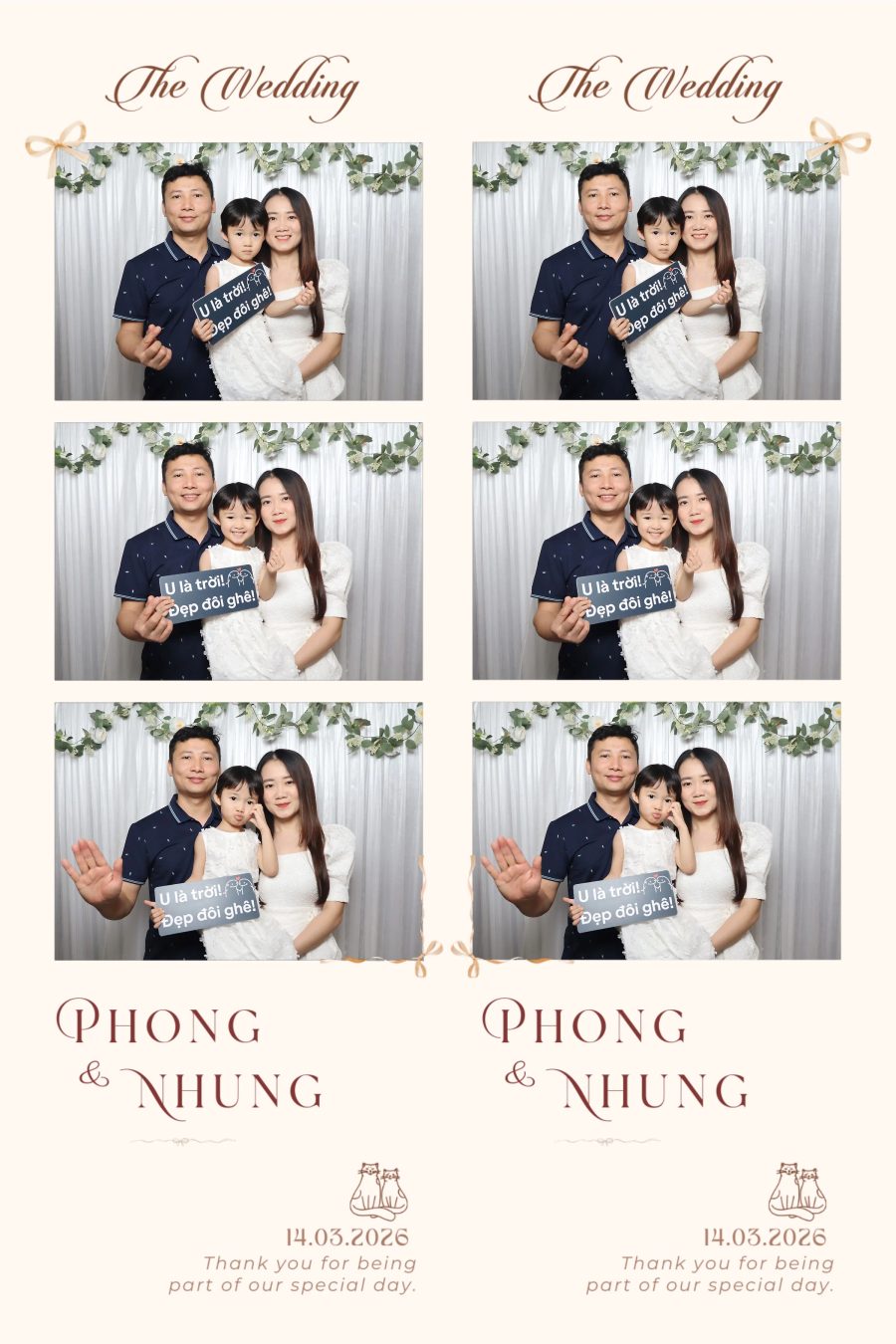 Chupbox Wedding photobooth for Phong & Nhung at Luxury Palace
