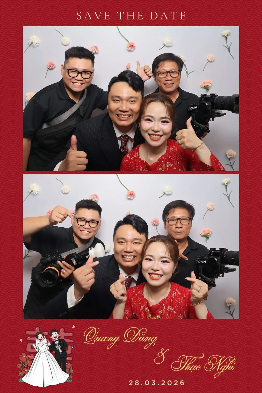 Chupbox Wedding Photobooth for Dang & Nghi at Queen Plaza Ky Hoa