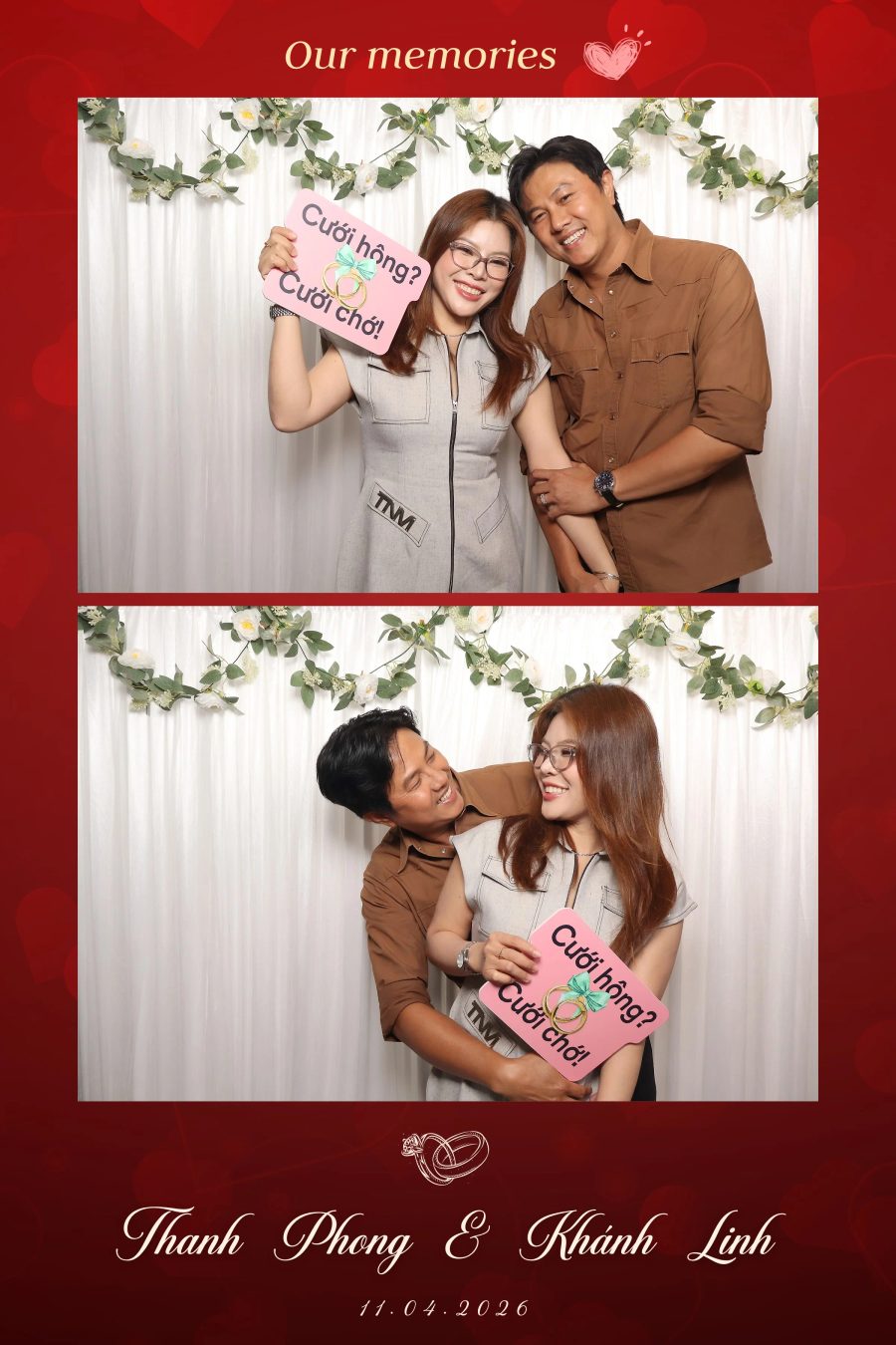 Chupbox Photobooth for Phong & Linh Wedding at Luxury Palace