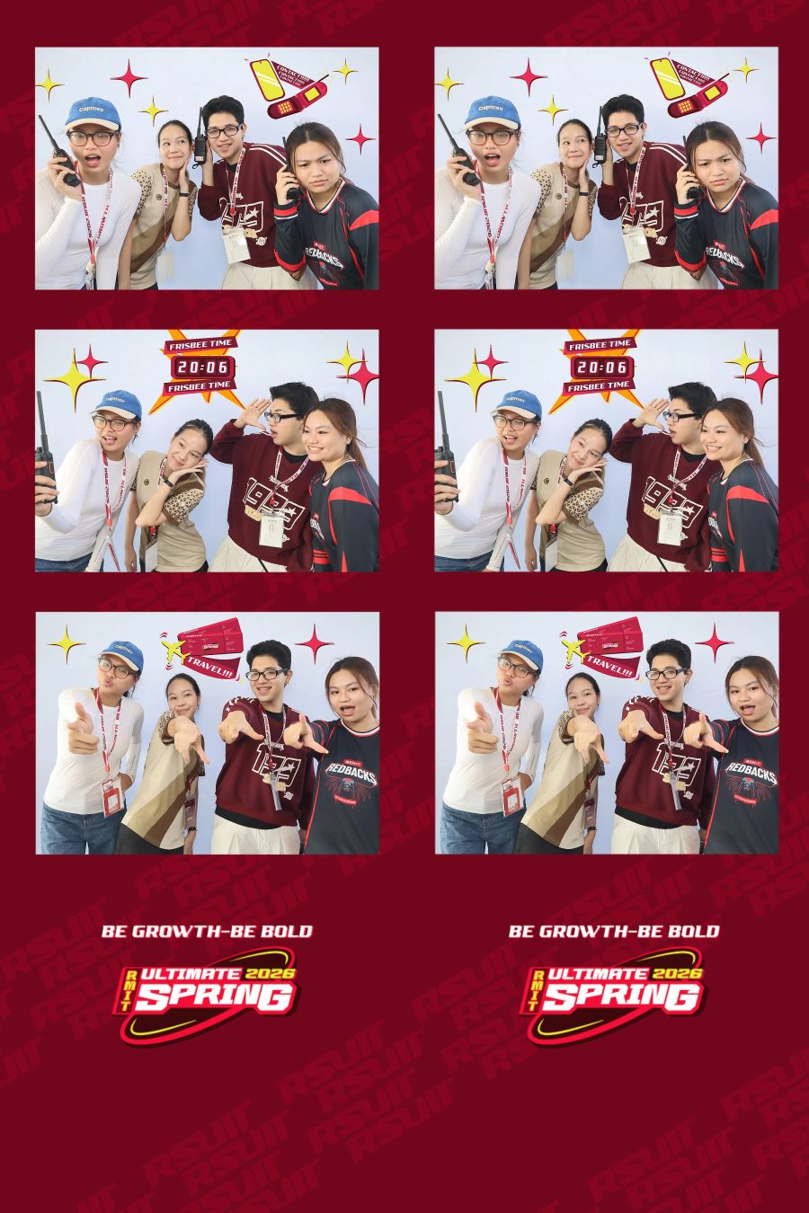 Chupbox Photobooth of RMIT Ultimate Frisbee Club at RMIT university in HCM