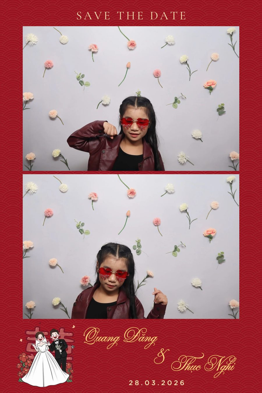Chupbox Wedding Photobooth for Dang & Nghi at Queen Plaza Ky Hoa