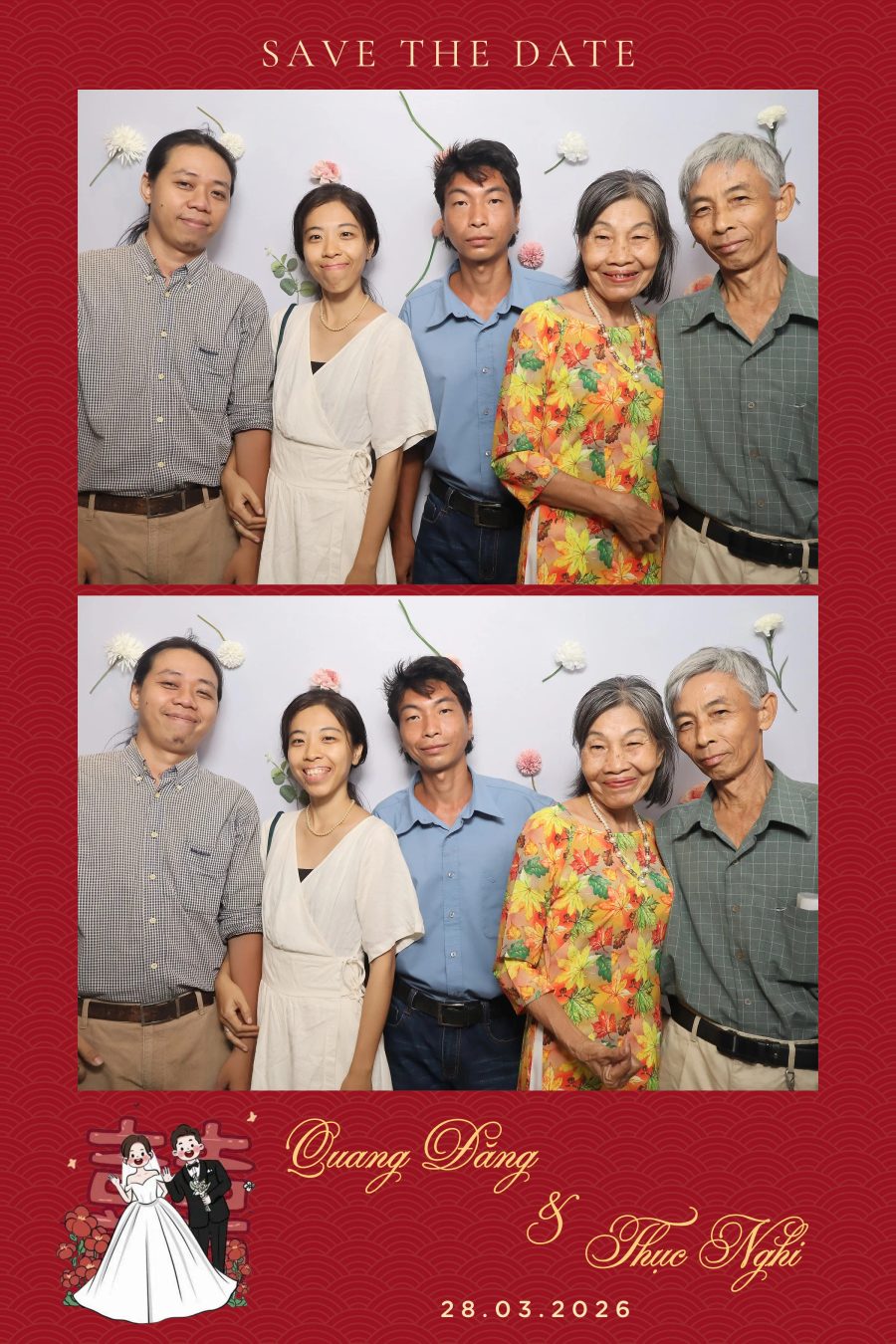 Chupbox Wedding Photobooth for Dang & Nghi at Queen Plaza Ky Hoa