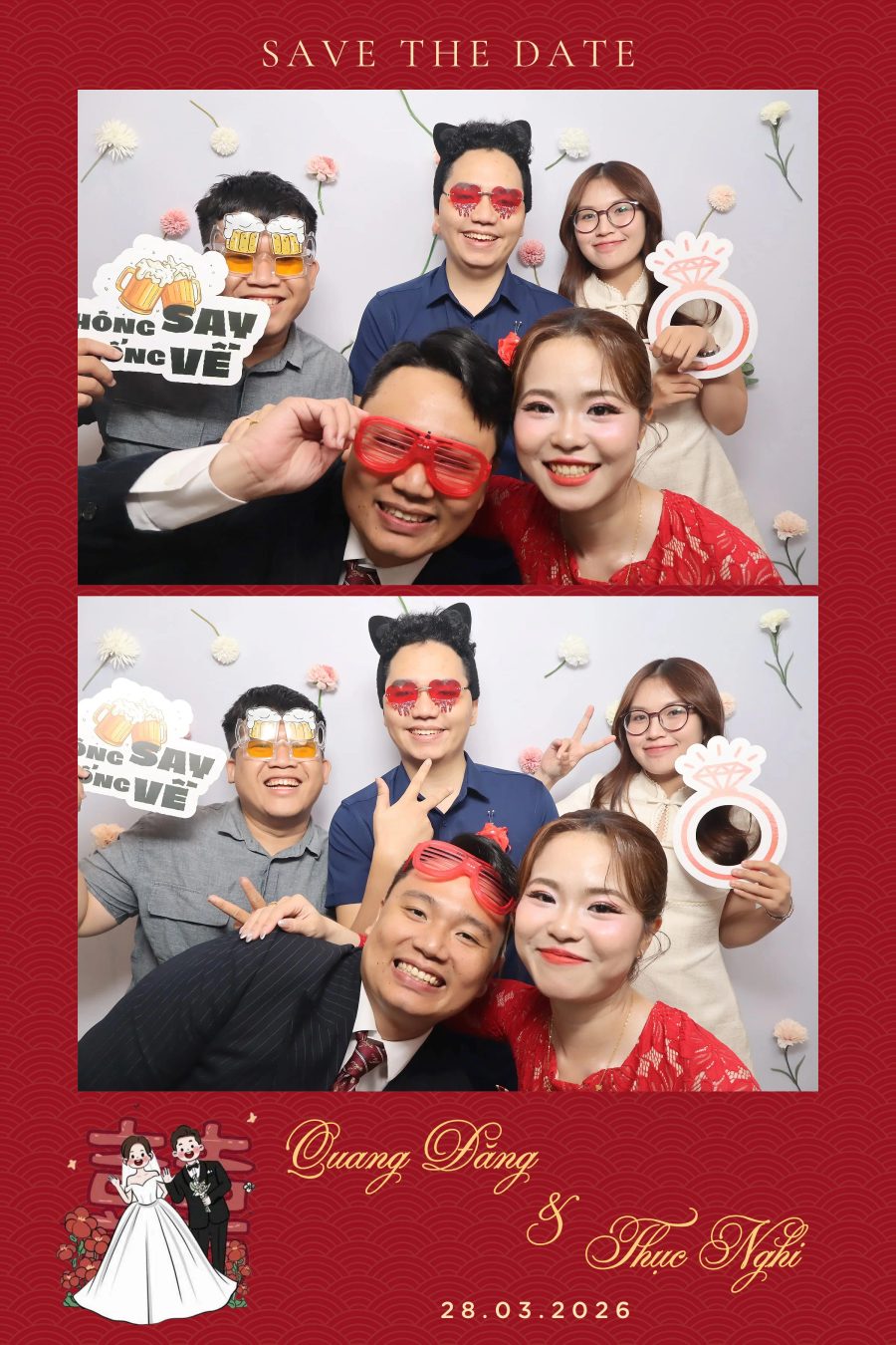 Chupbox Wedding Photobooth for Dang & Nghi at Queen Plaza Ky Hoa