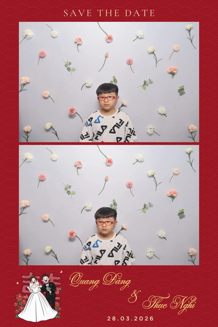 Chupbox Wedding Photobooth for Dang & Nghi at Queen Plaza Ky Hoa