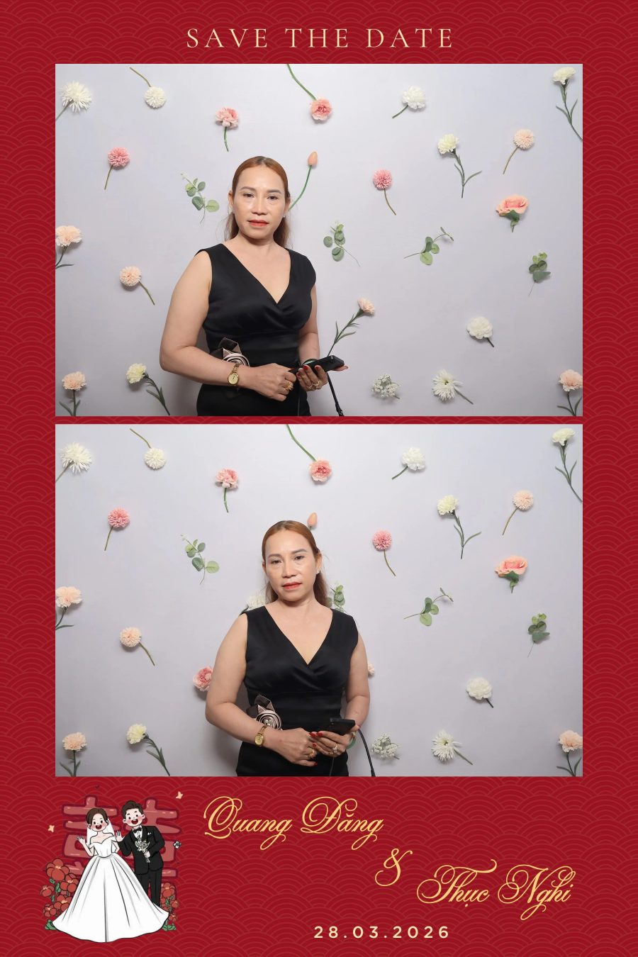 Chupbox Wedding Photobooth for Dang & Nghi at Queen Plaza Ky Hoa