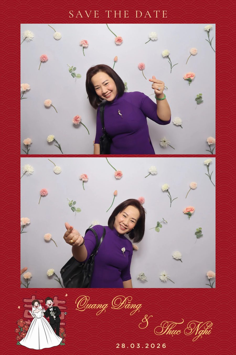 Chupbox Wedding Photobooth for Dang & Nghi at Queen Plaza Ky Hoa