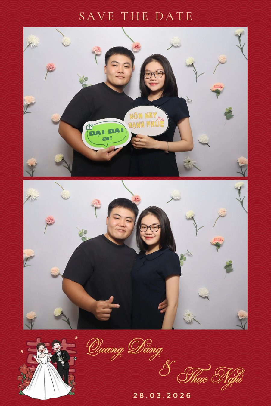 Chupbox Wedding Photobooth for Dang & Nghi at Queen Plaza Ky Hoa