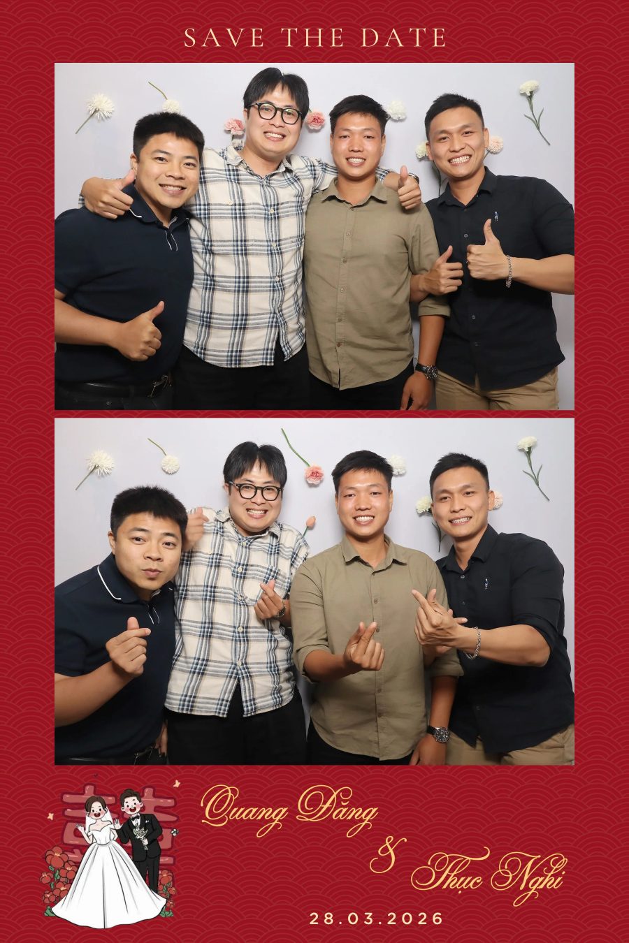 Chupbox Wedding Photobooth for Dang & Nghi at Queen Plaza Ky Hoa