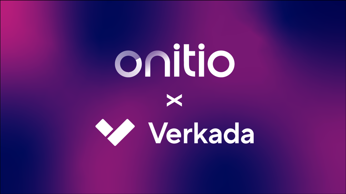 Onitio and Verkada logos indicating a partnership.