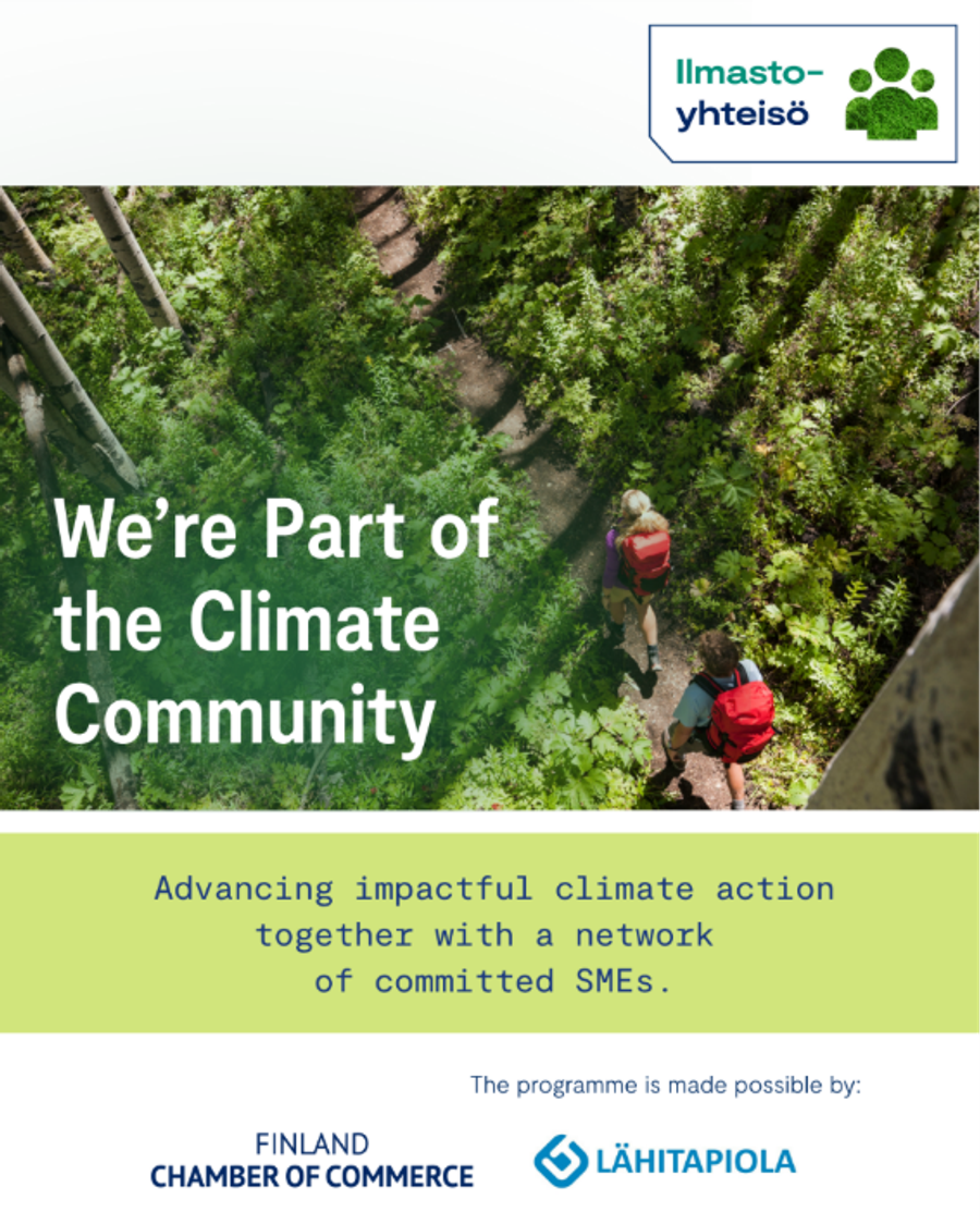 a poster that says we 're part of the climate community