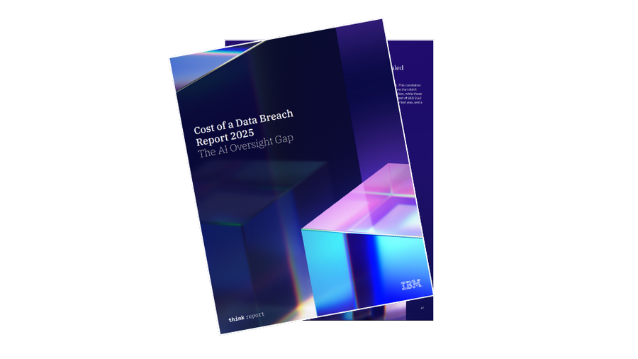 IBM's "Cost of a Data Breach Report 2025 The AI Oversight Gap" cover.