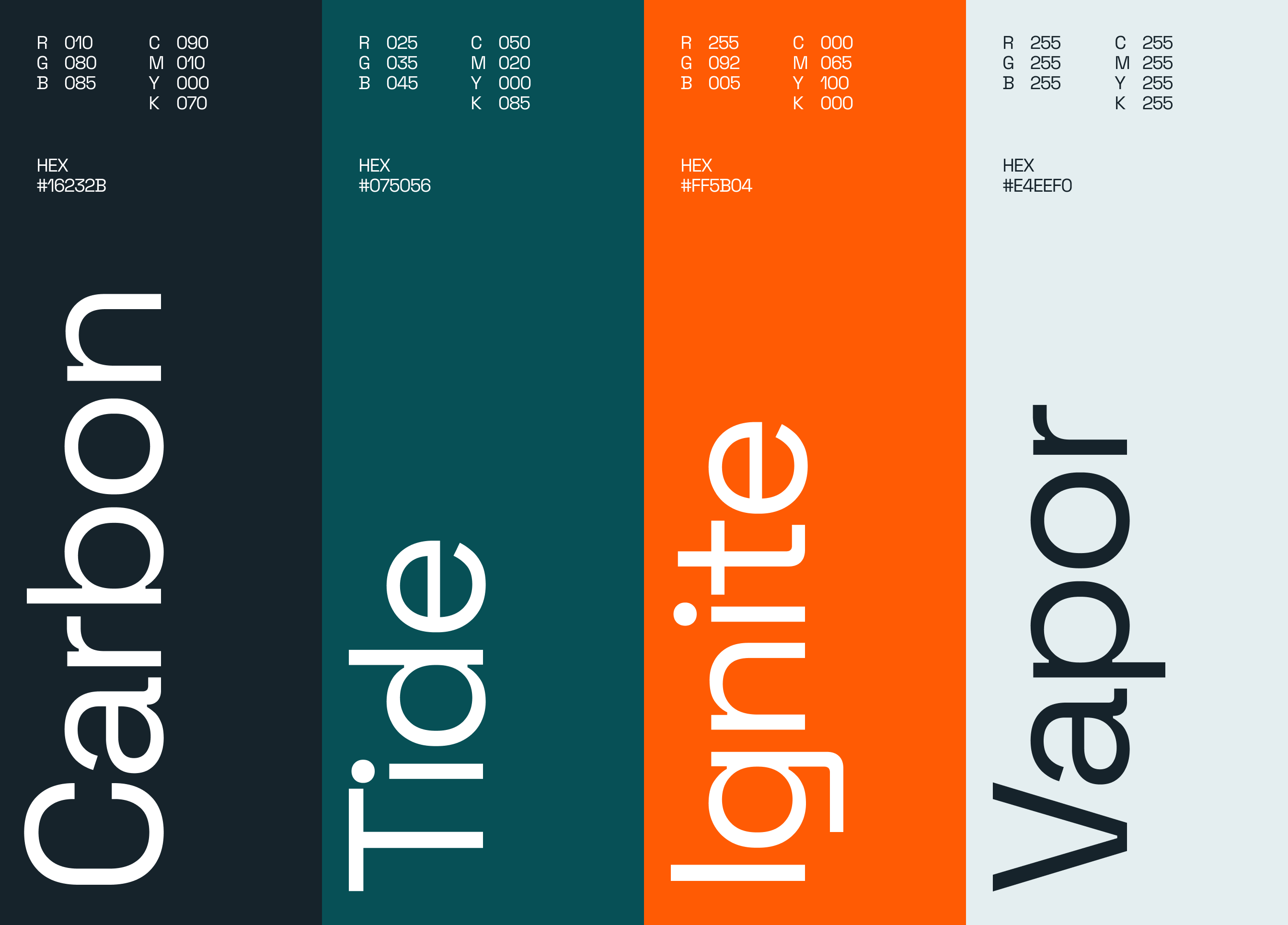 Autip brand colors in Carbon, Tide, Ignite, and Vapor