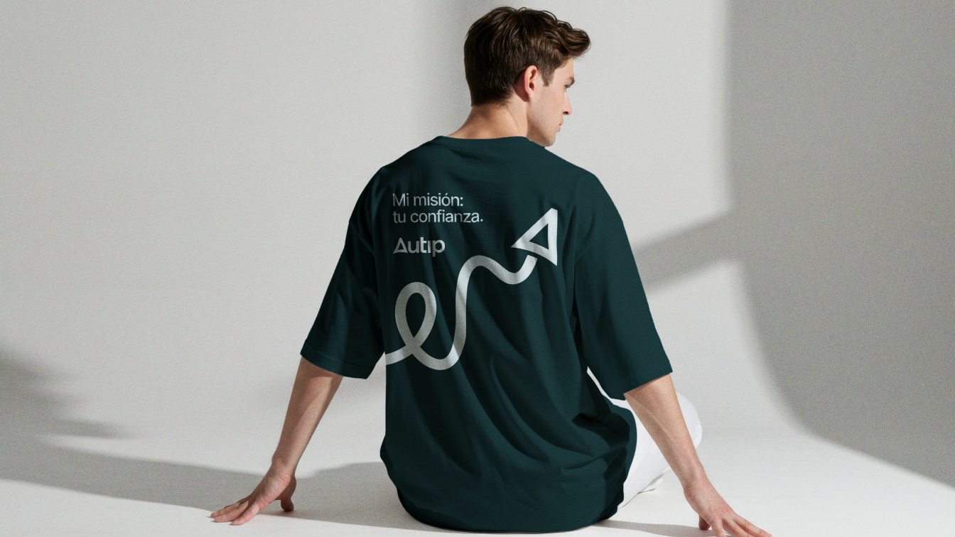 Dark green Autip branded T-shirt