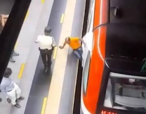 Ciudadano alemán permanece estable tras caer a las vías del Metro de Santo Domingo