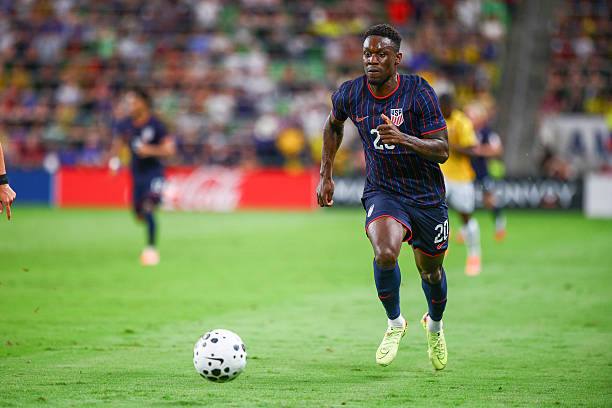 Folarin Balogun secures the draw off a Malik Tillman cross
