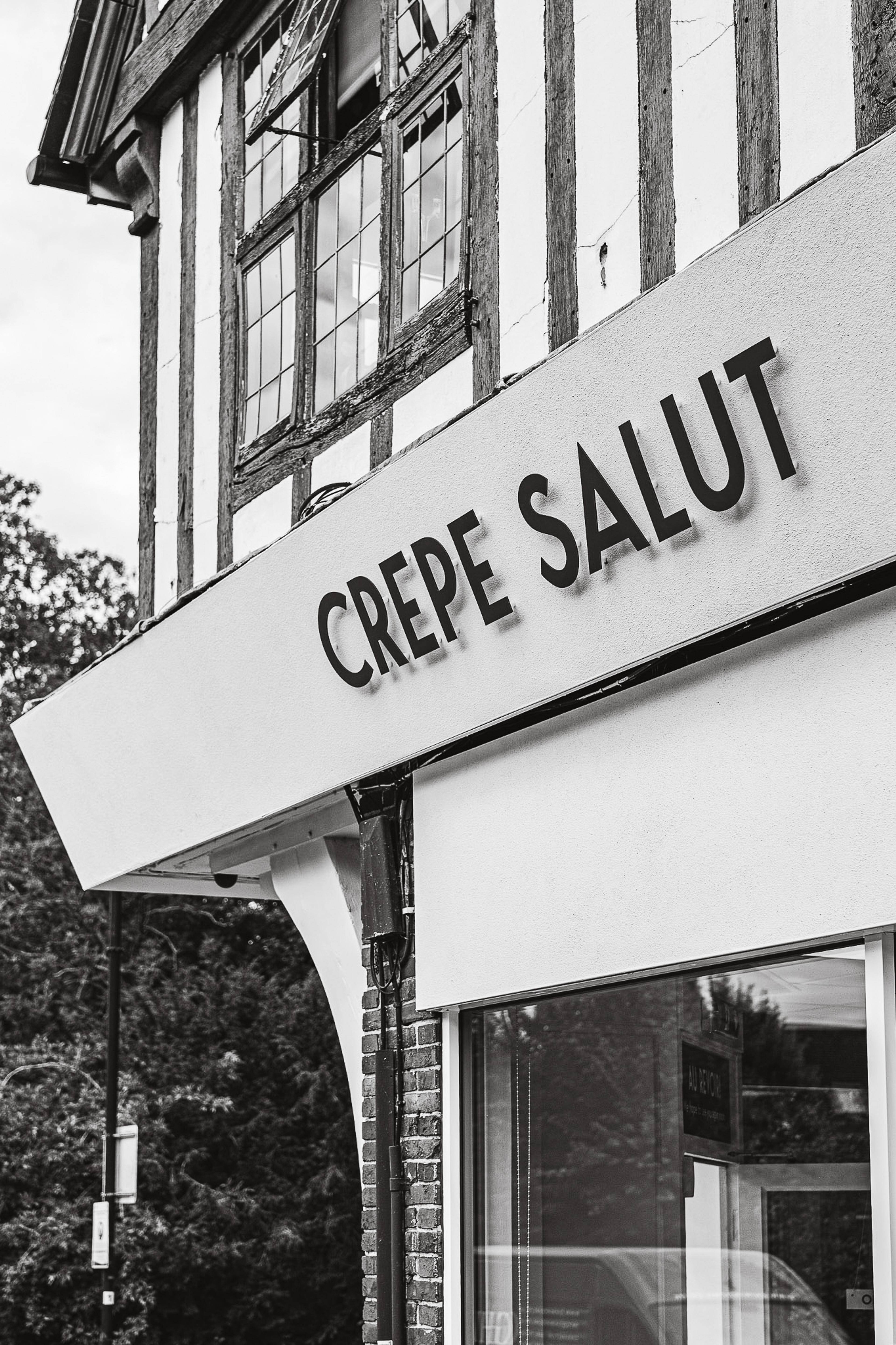 The Cheam creperie, our first permanent home