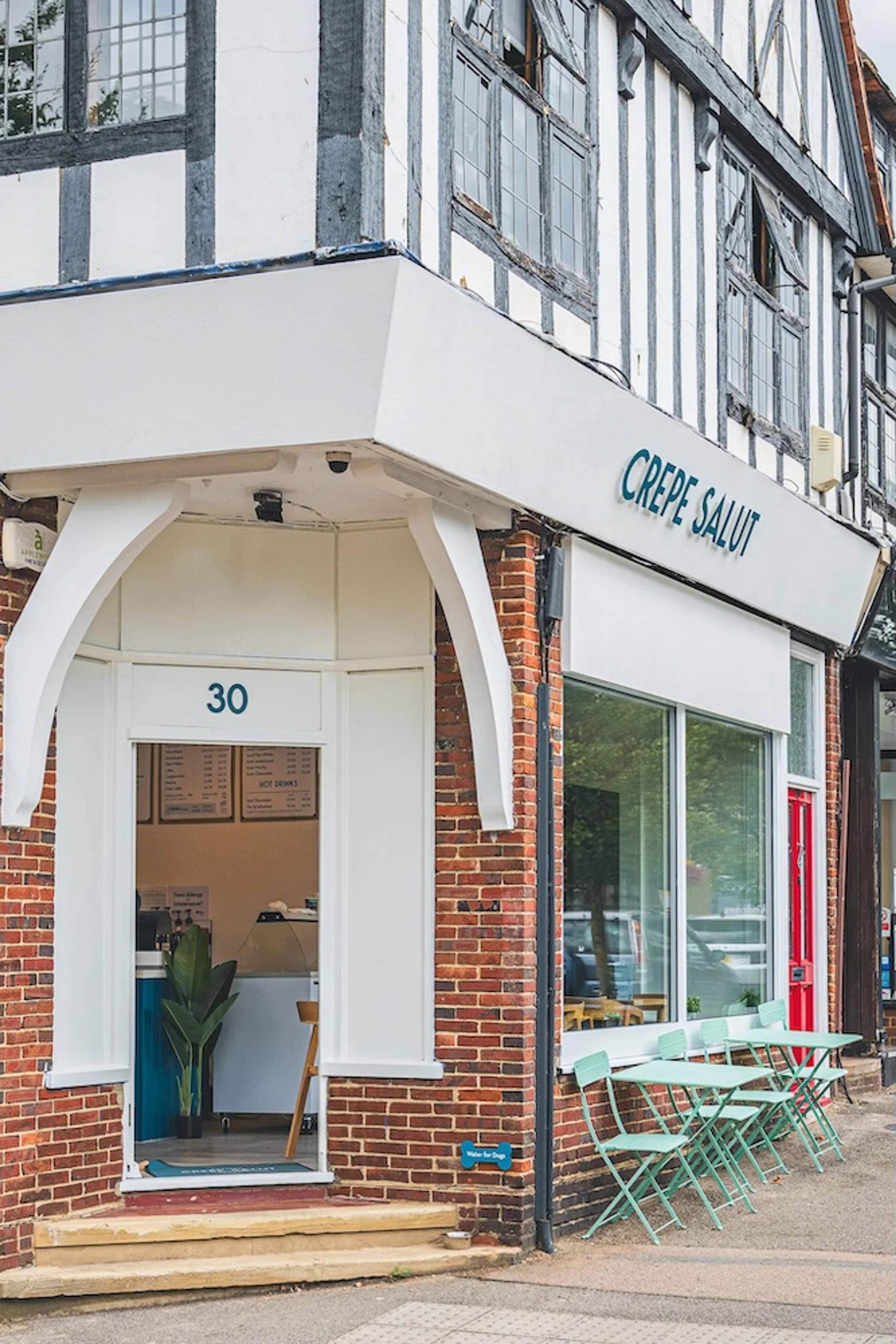 The outside of the Crepe Salut creperie in Cheam