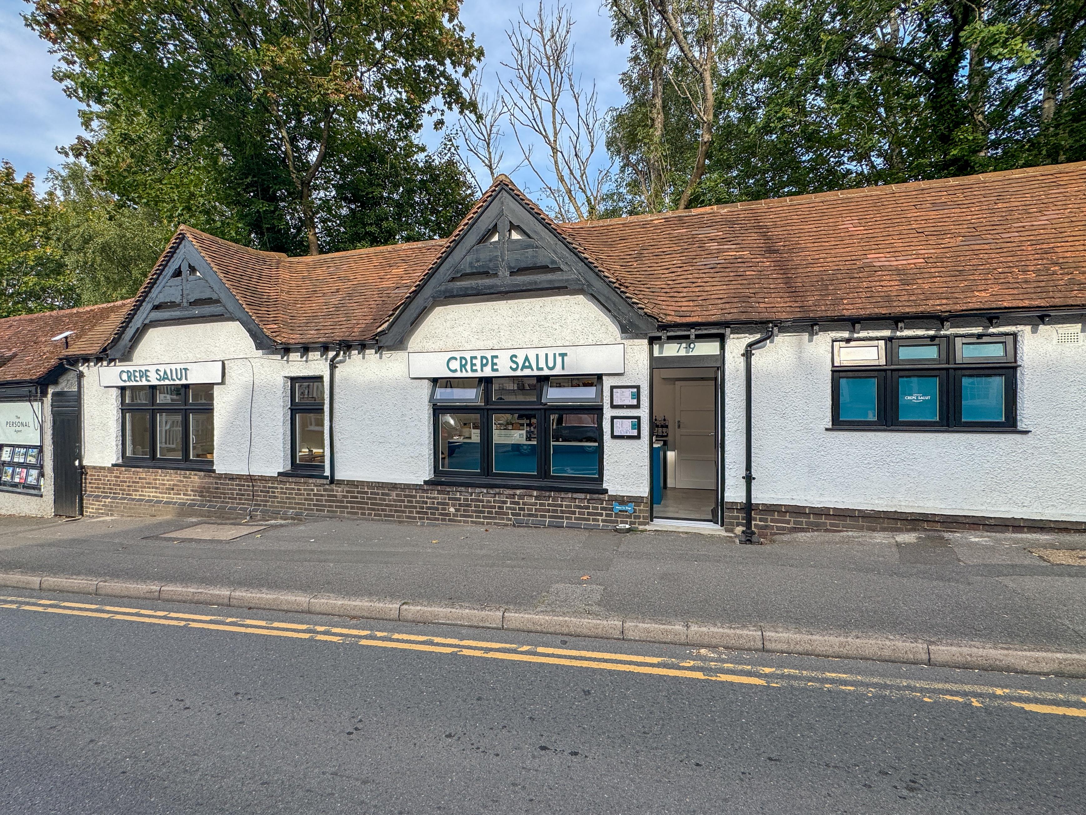 The outside of the Crepe Salut creperie in Tadworth