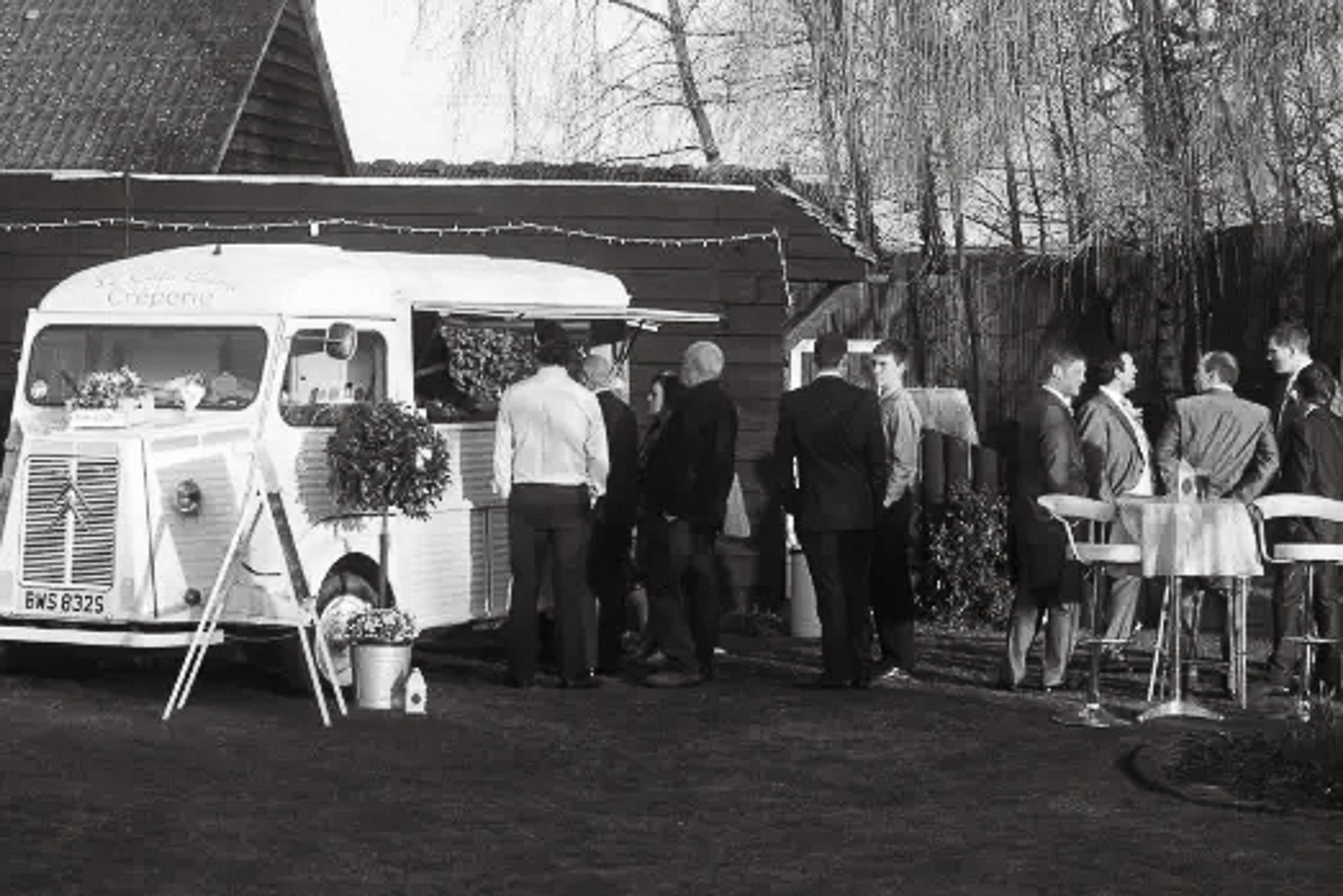 Our first Citroën van serving guests at an event