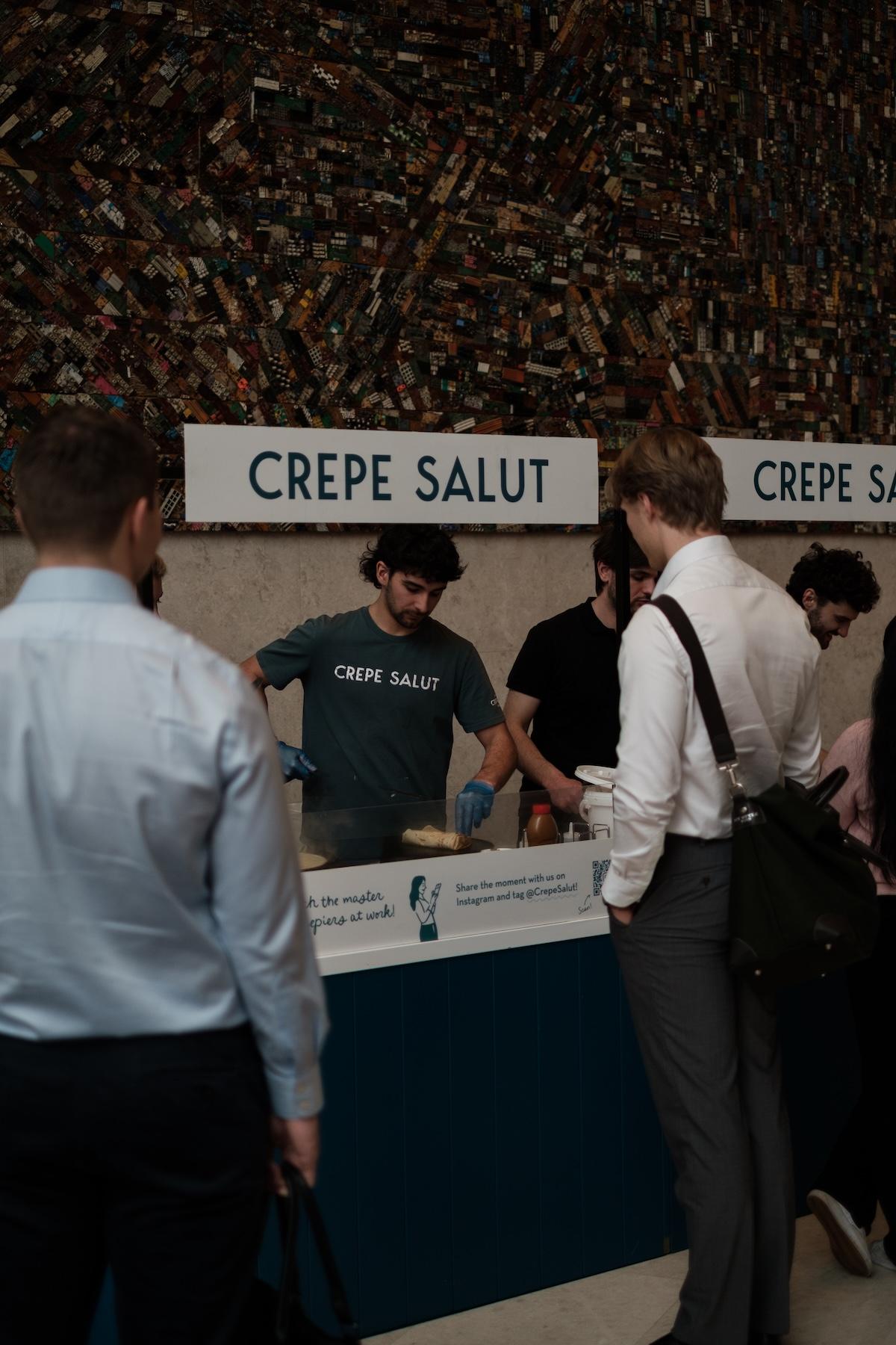 The team serving at the lobby counter