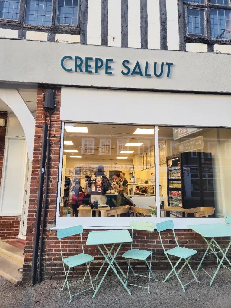 The Cheam creperie with its outdoor tables