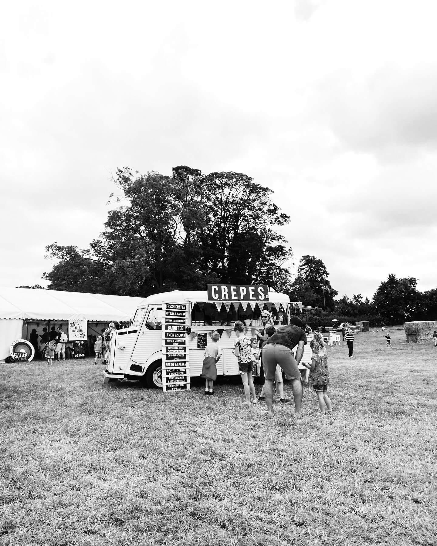 Our first event: the van on a field