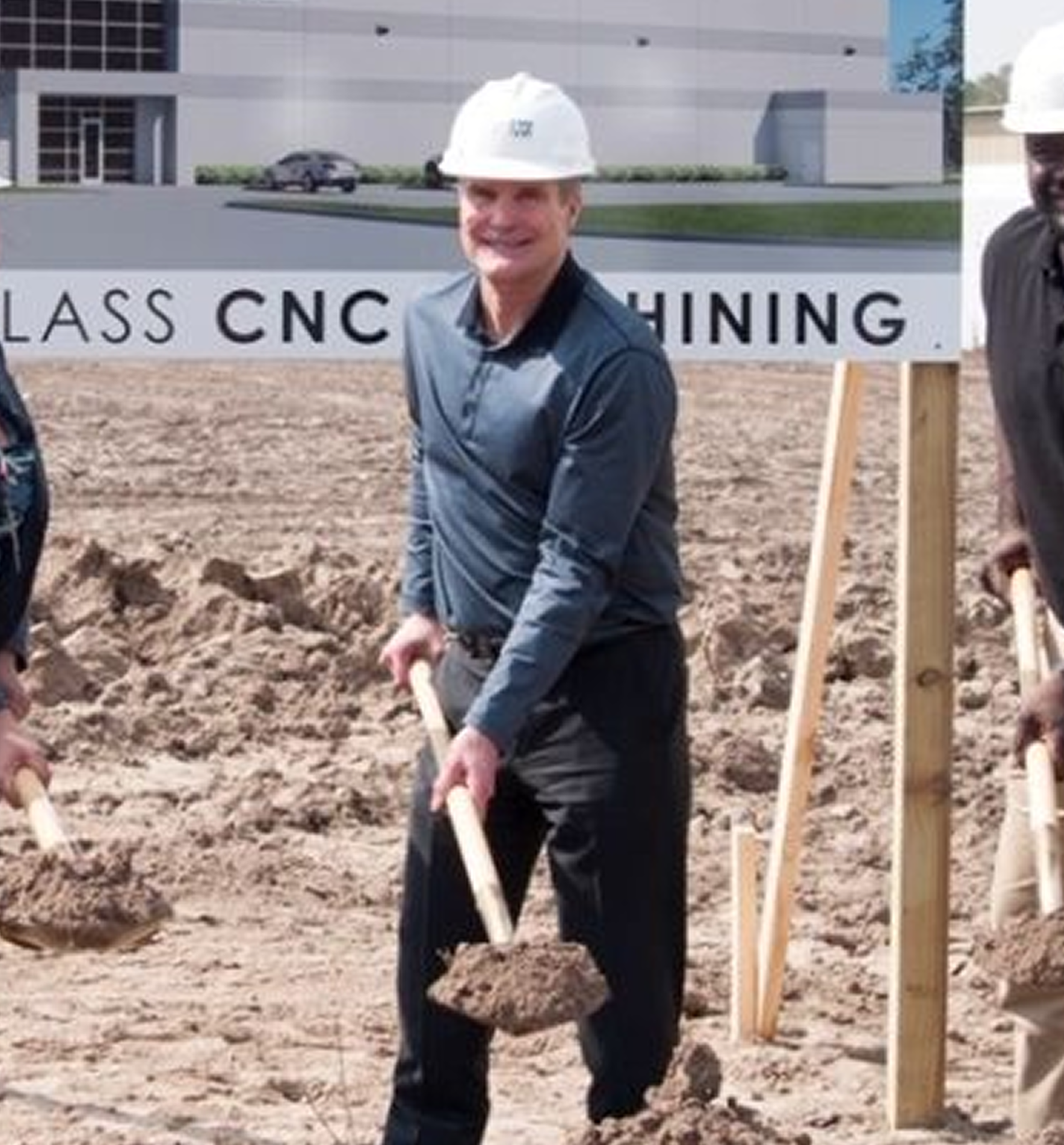 Groundbreaking ceremony for the new SICOM CNC machining facility