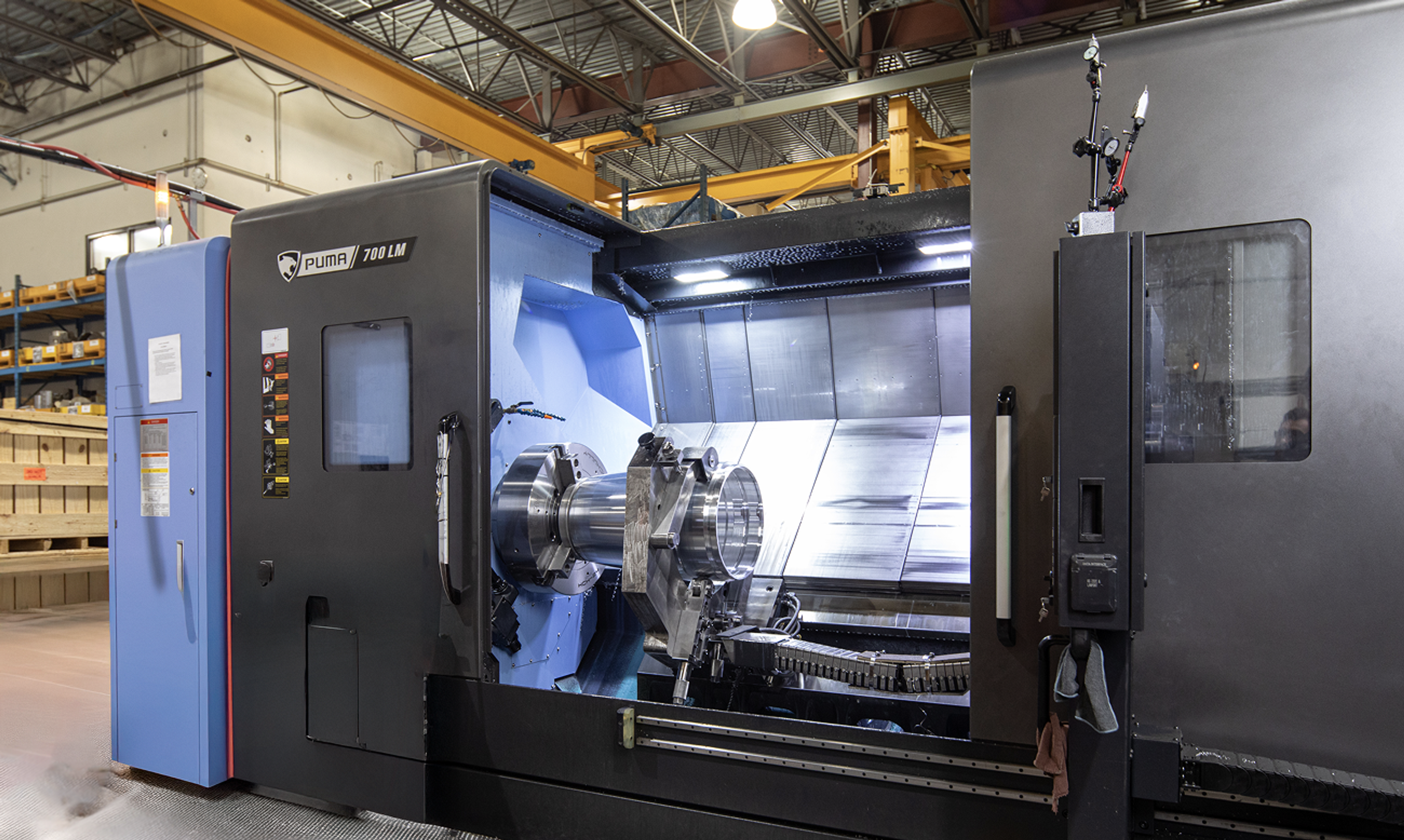 Doosan CNC turning centre with a large chuck and live tooling