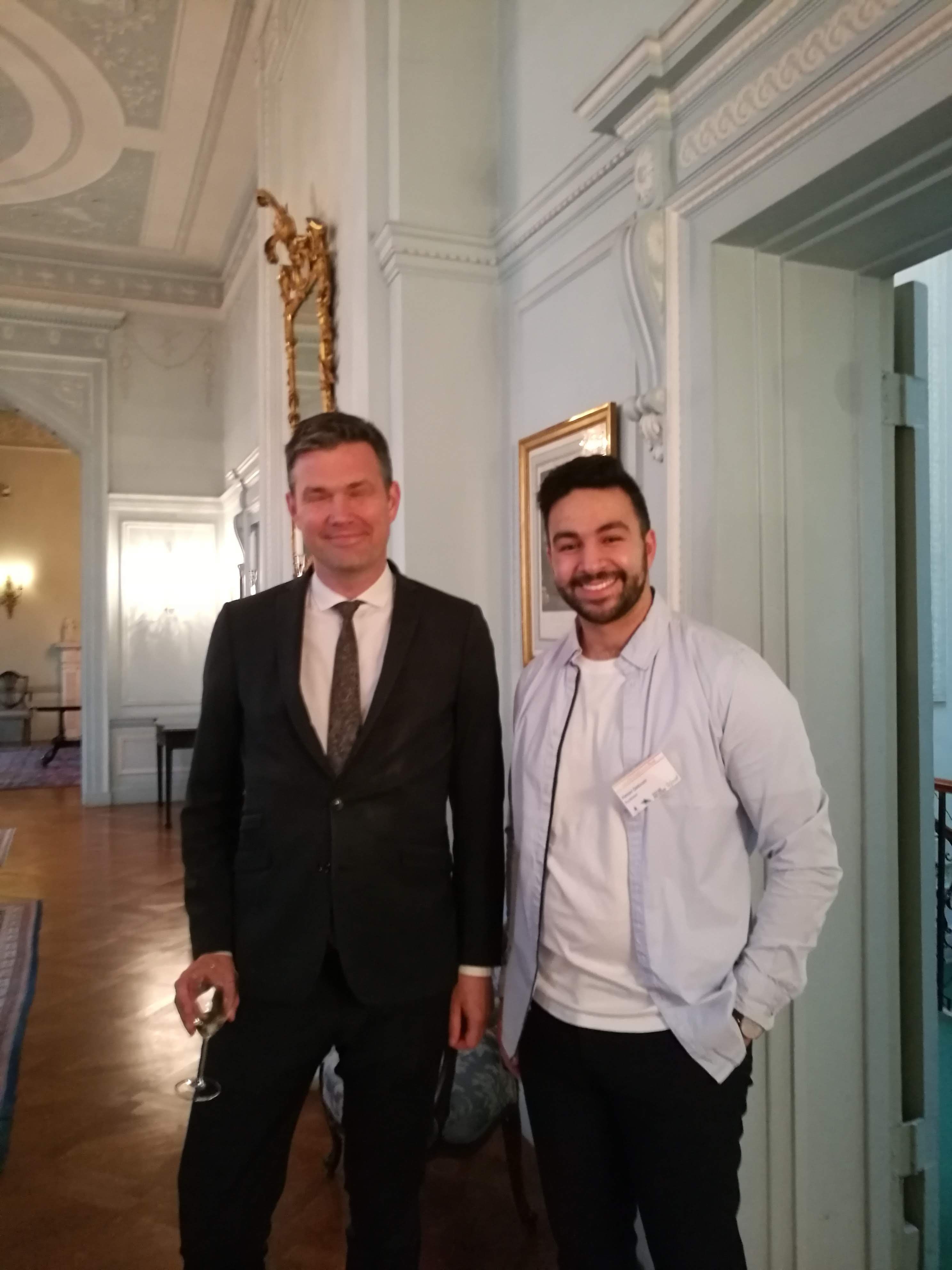 Hamza meets the Swedish Ambassador to Great Britain