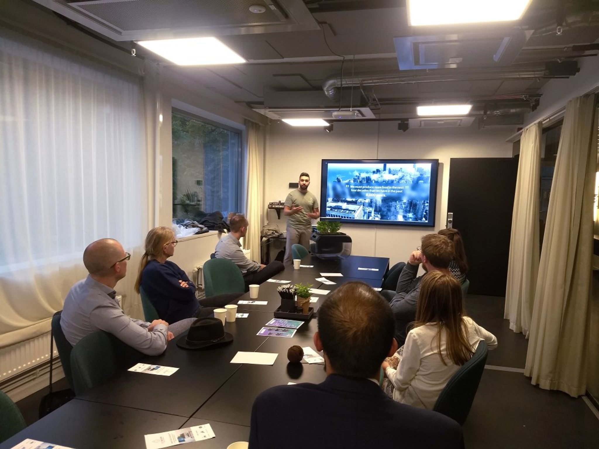 hamza delivers aquaponics lecture