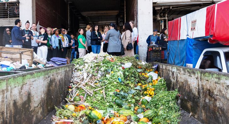Pact Network Connect delegates at Mexico event in front of food waste