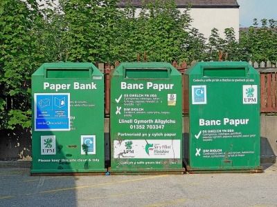 Welsh recycling bins